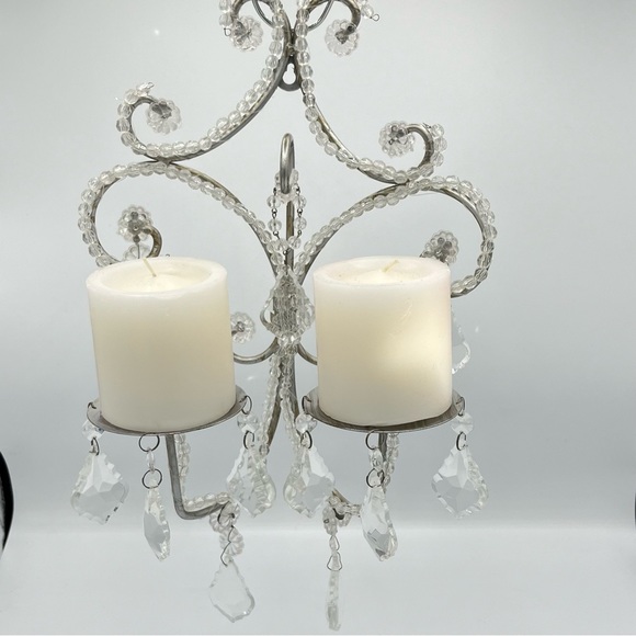 Wall Mount Crystal Candle Chandelier - Picture 2 of 8